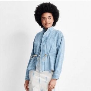 Future Collective Striped Denim Swing Jacket